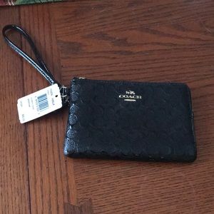 Black Coach Wristlet